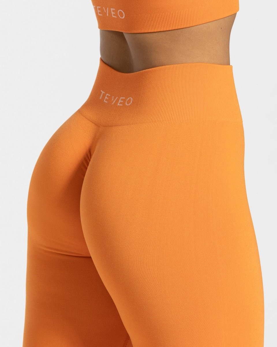 TEVEO Timeless Scrunch Leggings Oranžové | RSXO-49038