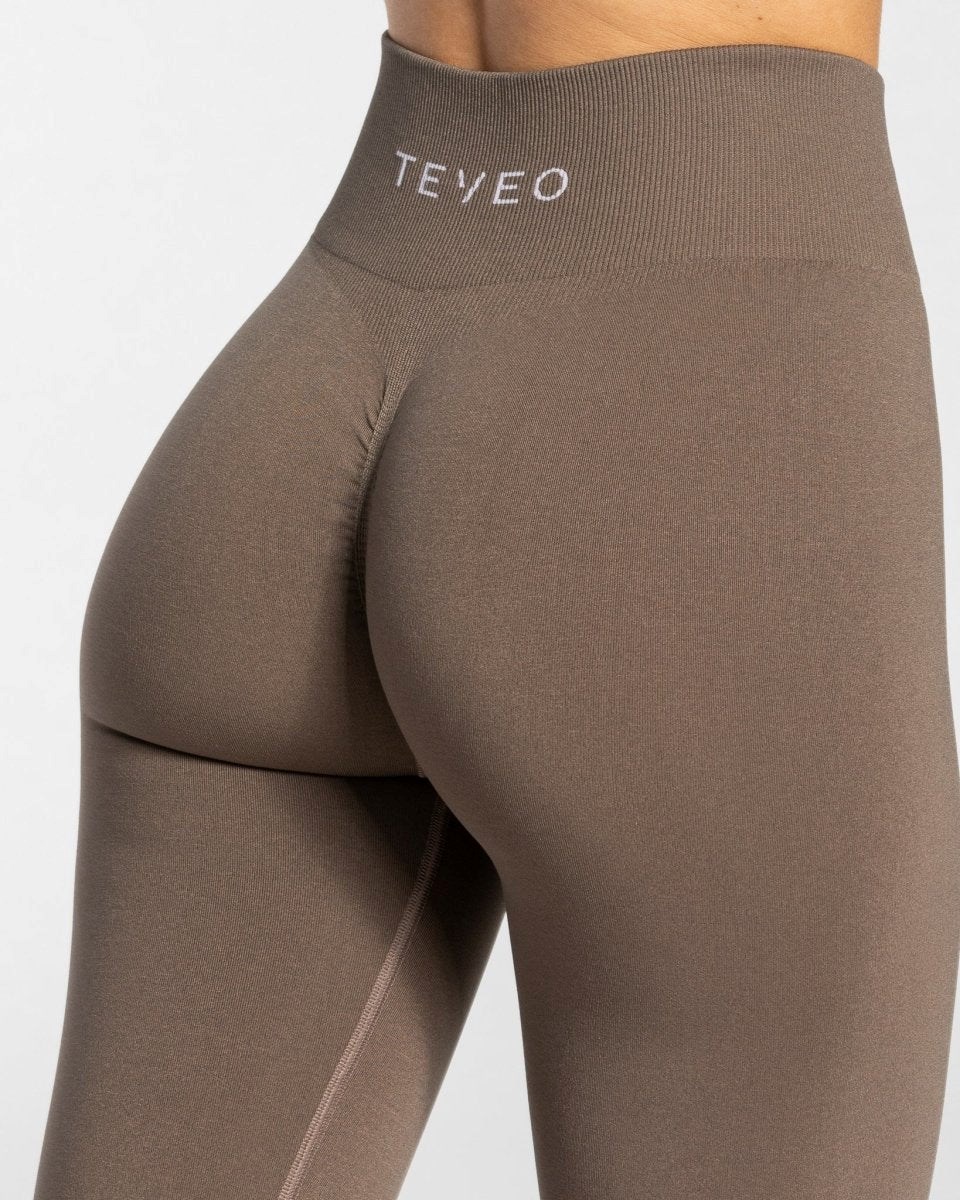 TEVEO Timeless Scrunch Leggings Taupe | JMDI-03874