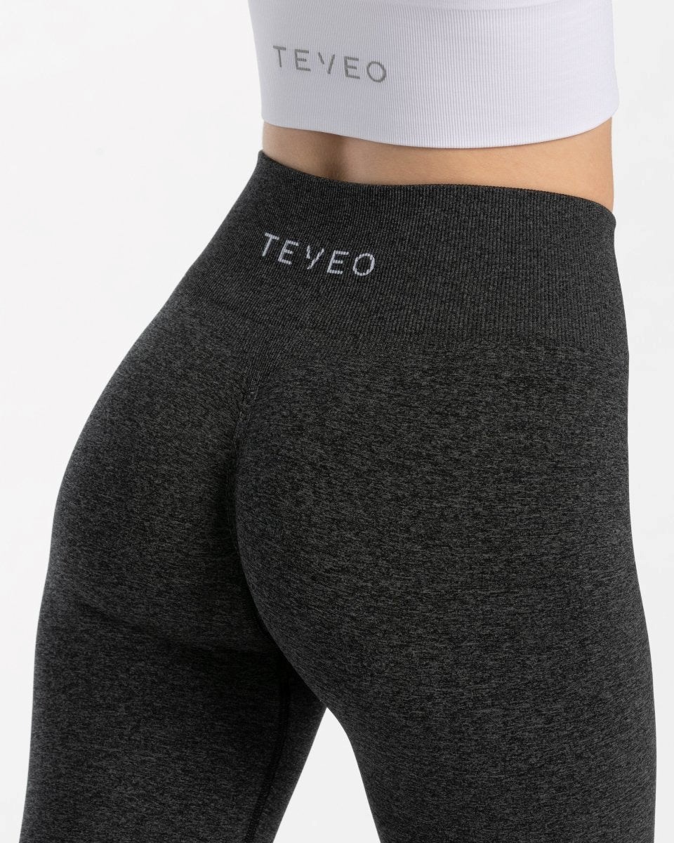TEVEO Timeless Scrunch Leggings Tmavě Šedé | QNFV-91782