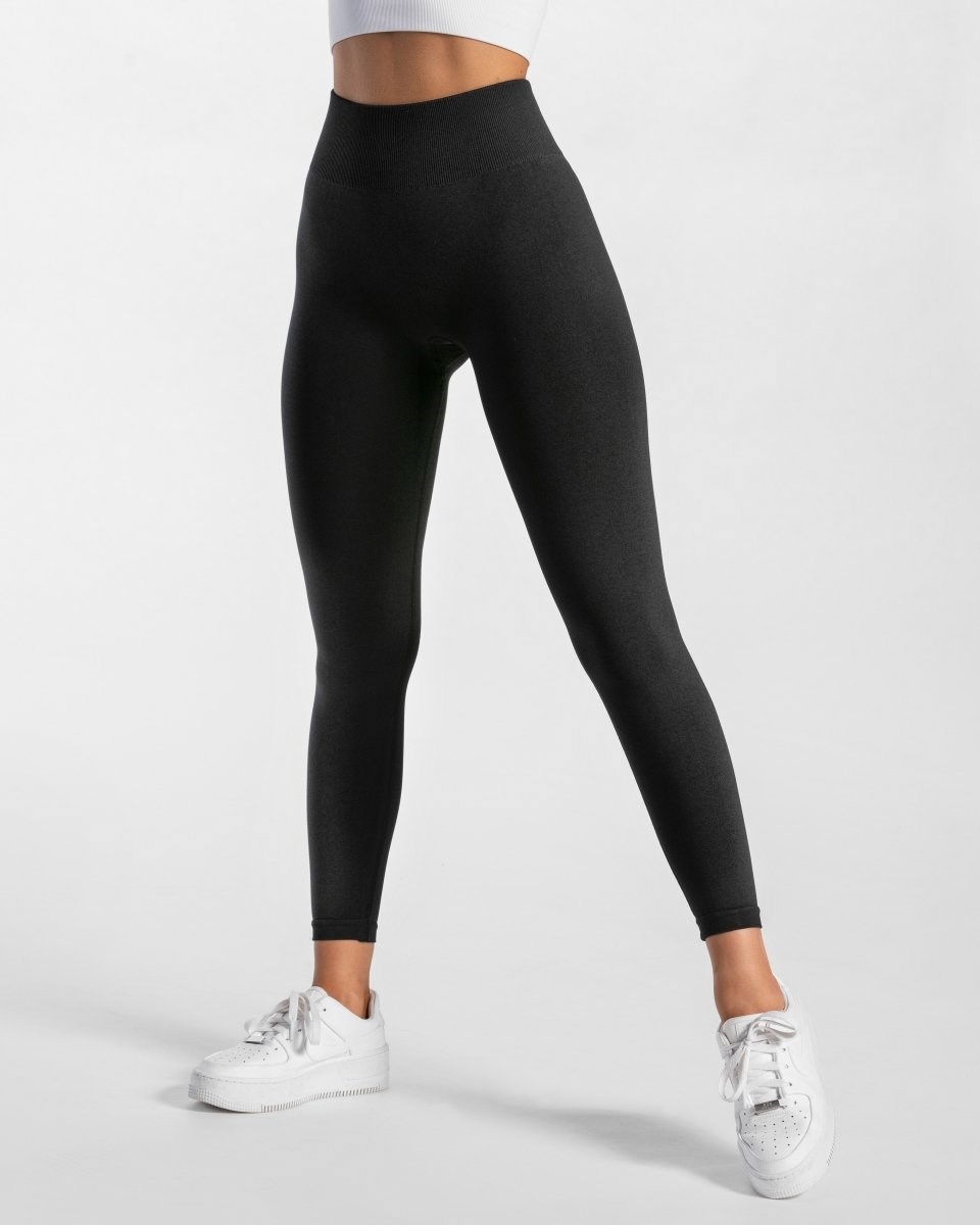 TEVEO Timeless Scrunch Leggings Černé | CTWK-57932