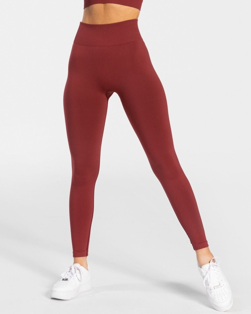 TEVEO Timeless Scrunch Leggings Červené | VFNL-23947