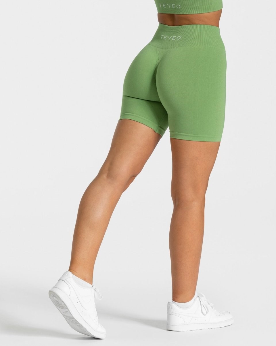 TEVEO Timeless Scrunch Shorts Olivy Zelené | UOFR-38042