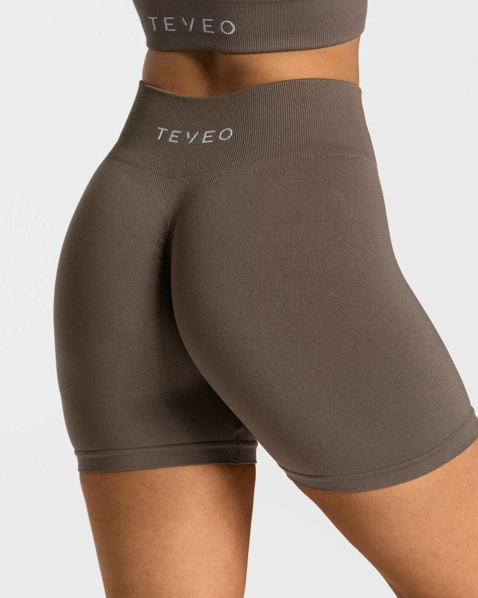 TEVEO Timeless Scrunch Shorts Taupe | HALU-05912