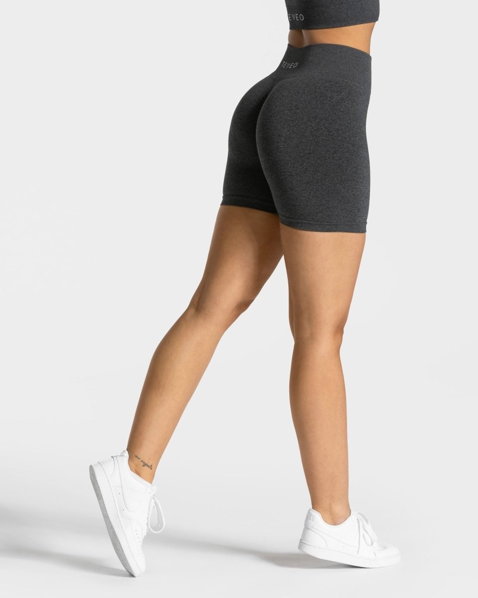 TEVEO Timeless Scrunch Shorts Tmavě Šedé | PTYS-72965