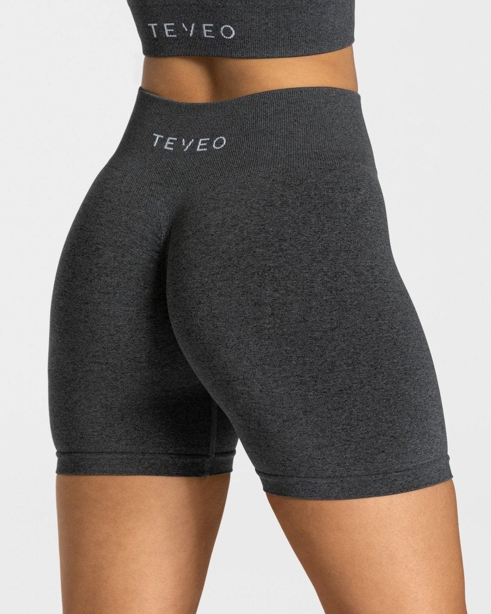 TEVEO Timeless Scrunch Shorts Tmavě Šedé | PTYS-72965