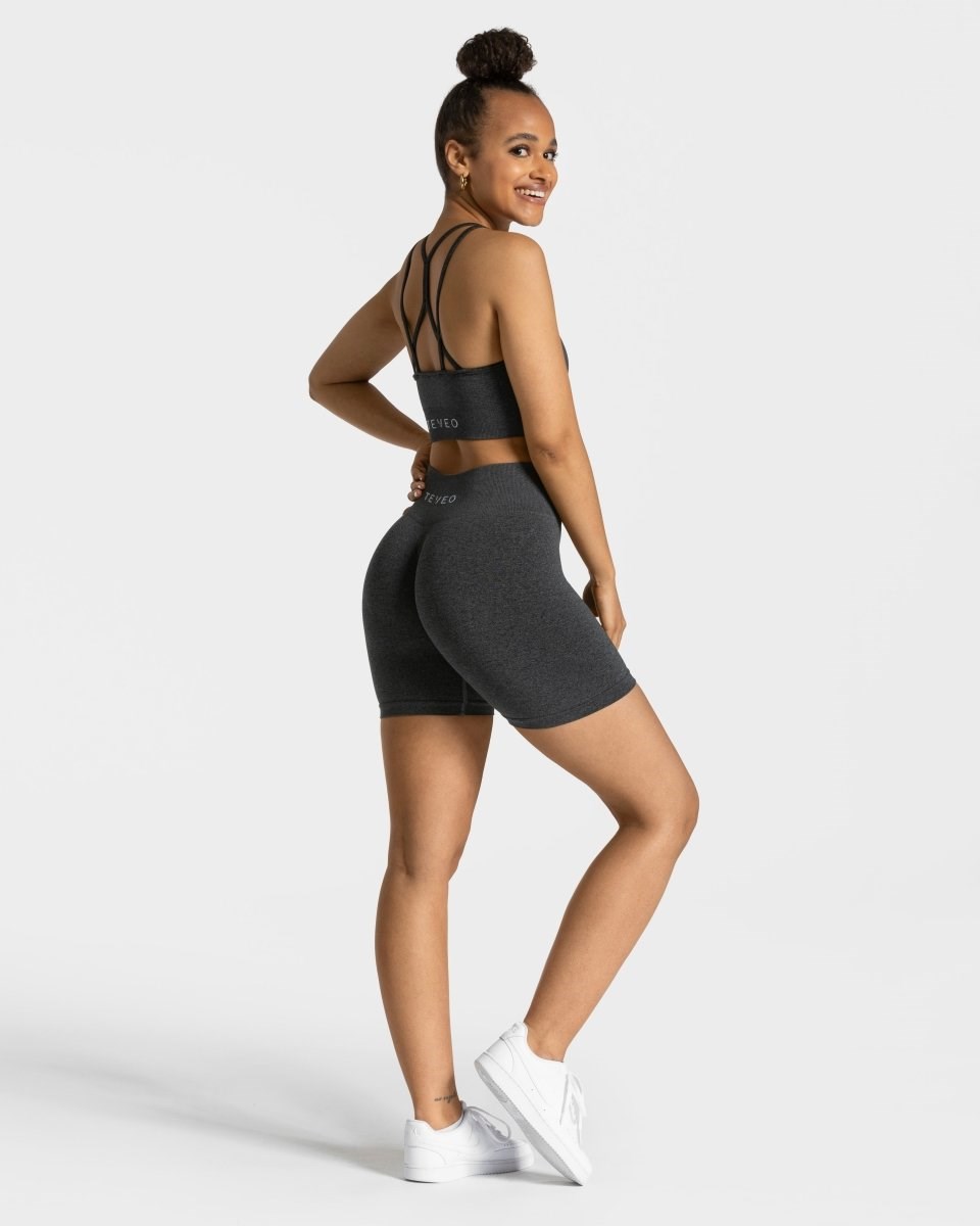 TEVEO Timeless Scrunch Shorts Tmavě Šedé | PTYS-72965