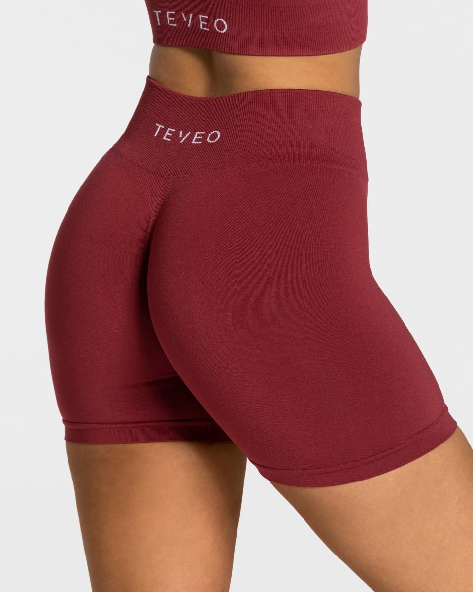 TEVEO Timeless Scrunch Shorts Červené | JQND-36248