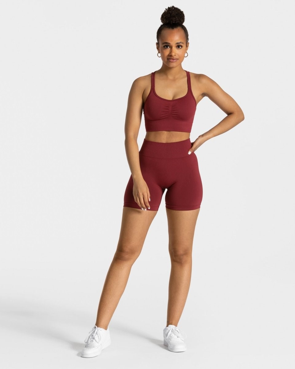 TEVEO Timeless Scrunch Shorts Červené | JQND-36248