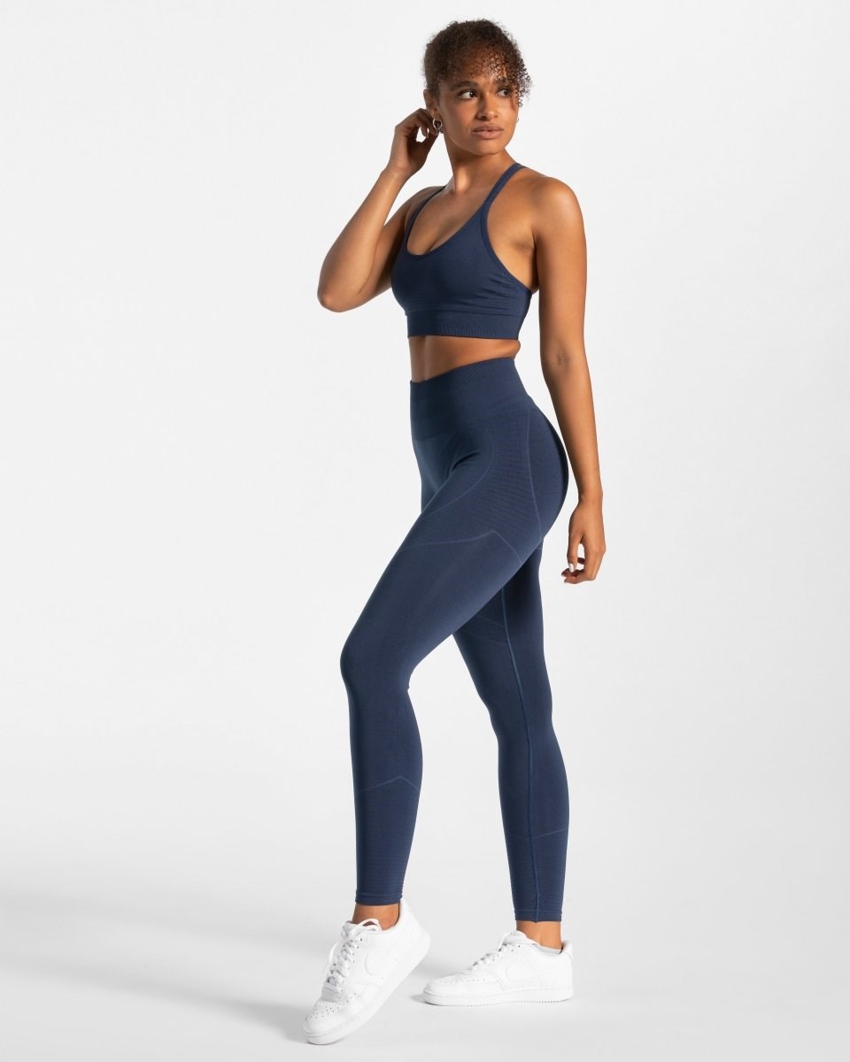 TEVEO True Leggings Tmavě Blankyt | BHKQ-87943