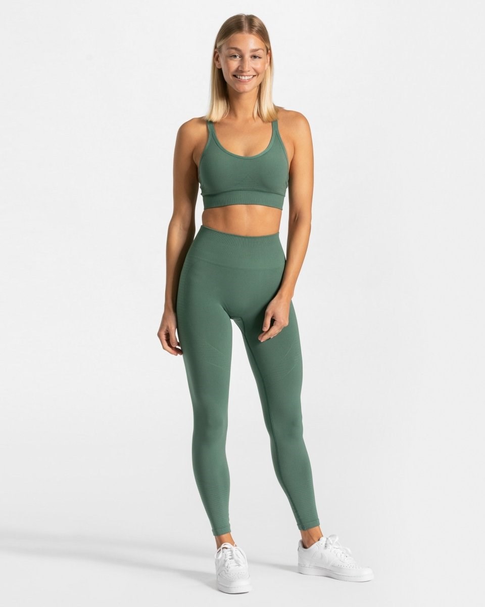 TEVEO True Leggings Tmavě Zelene | CAYT-17632