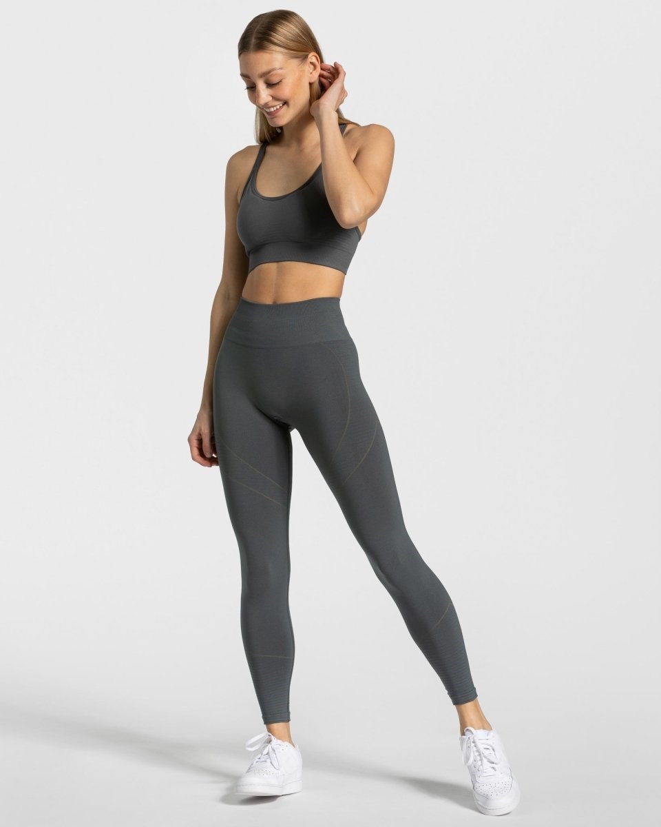 TEVEO True Leggings Tmavě Šedé | GVBY-80153