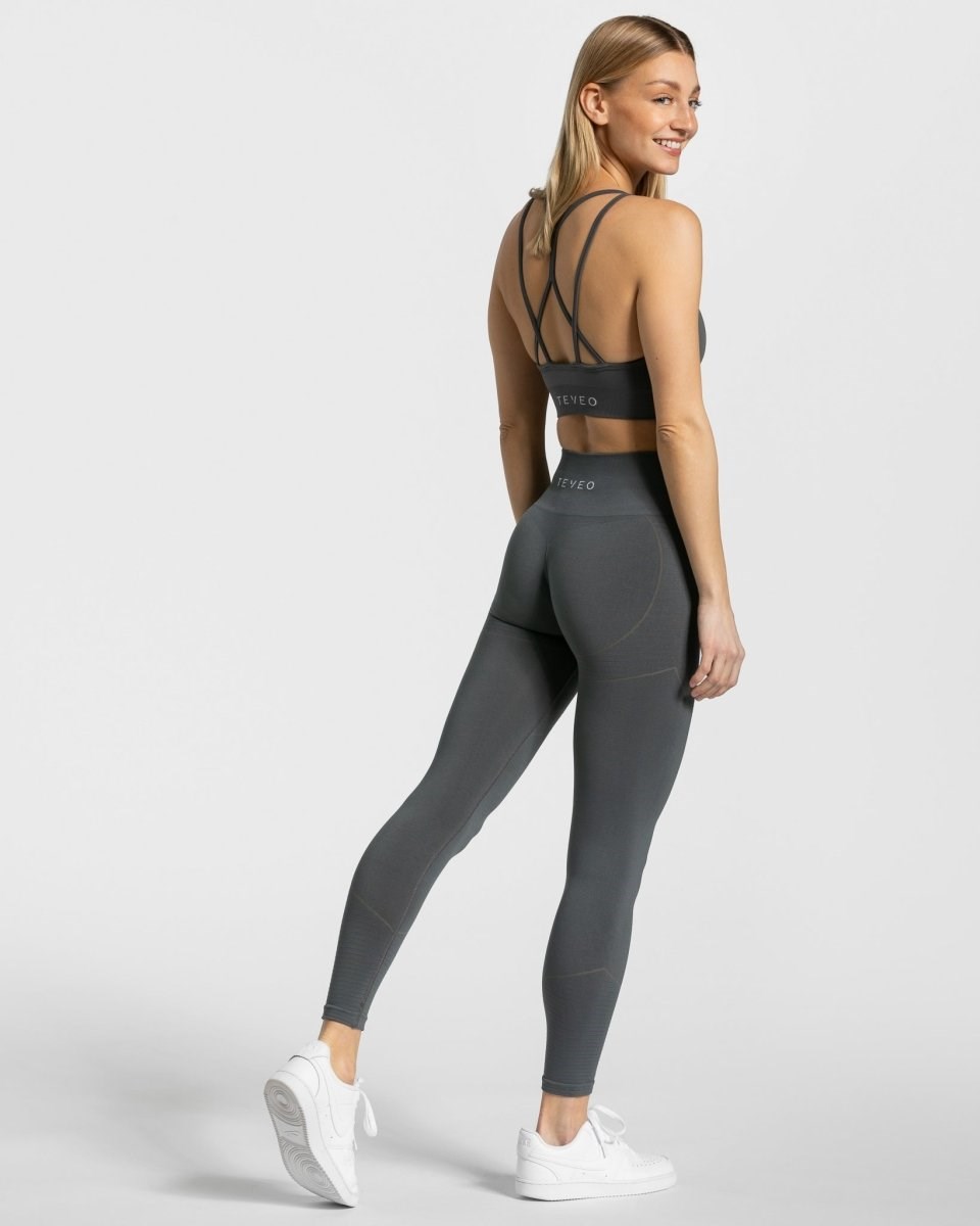 TEVEO True Leggings Tmavě Šedé | GVBY-80153