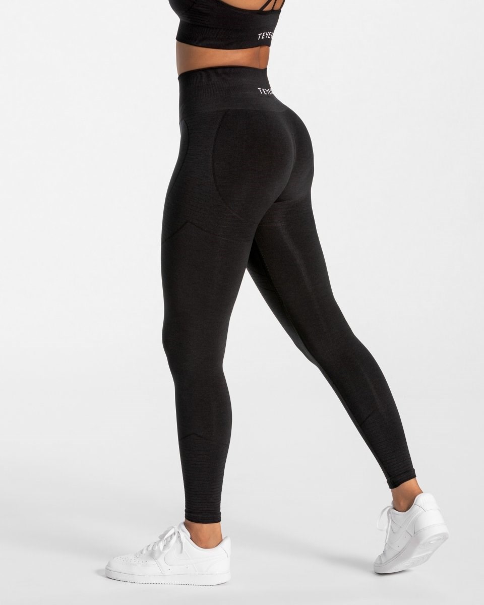 TEVEO True Leggings Černé | QFAG-61973