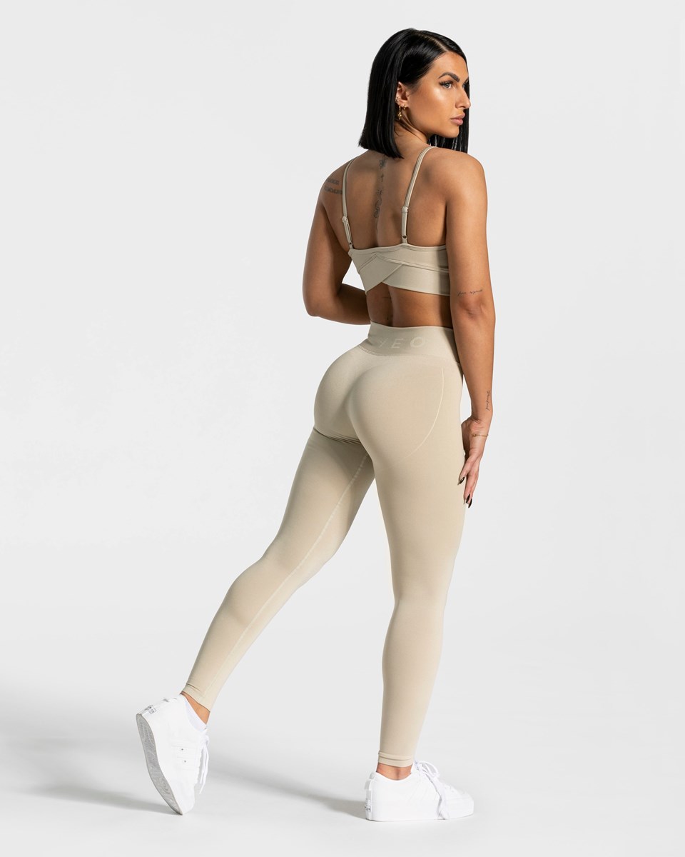 TEVEO V-Shape Leggings Sand | FCNG-46975