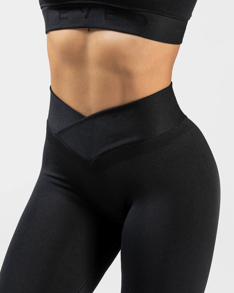 TEVEO V-Shape Leggings Černé | ETXA-82635