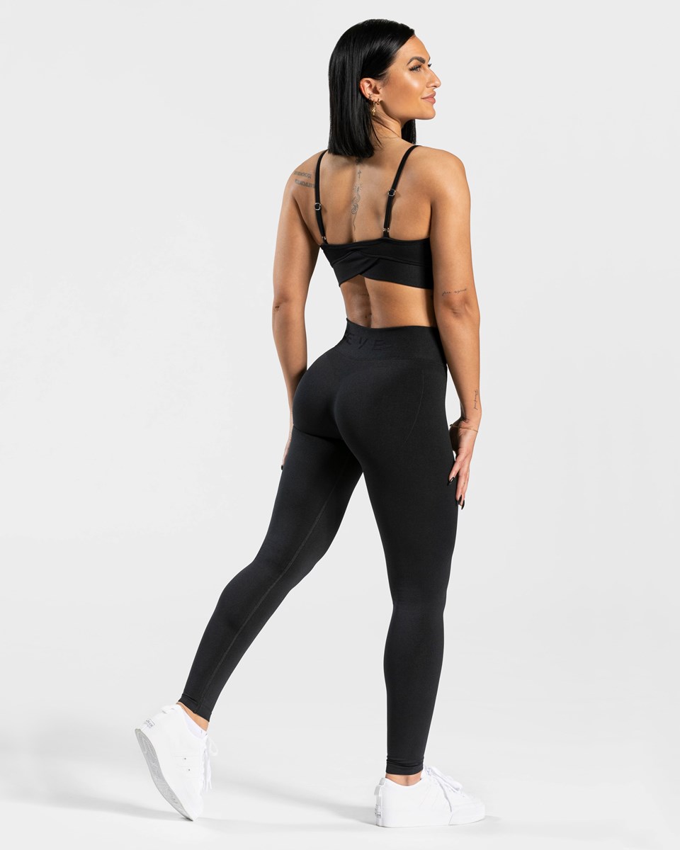 TEVEO V-Shape Leggings Černé | ETXA-82635