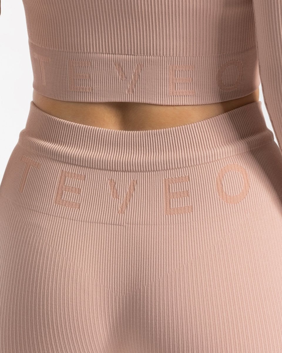 TEVEO Žebrovaný Zip Jackets Růžové | TJFR-76821