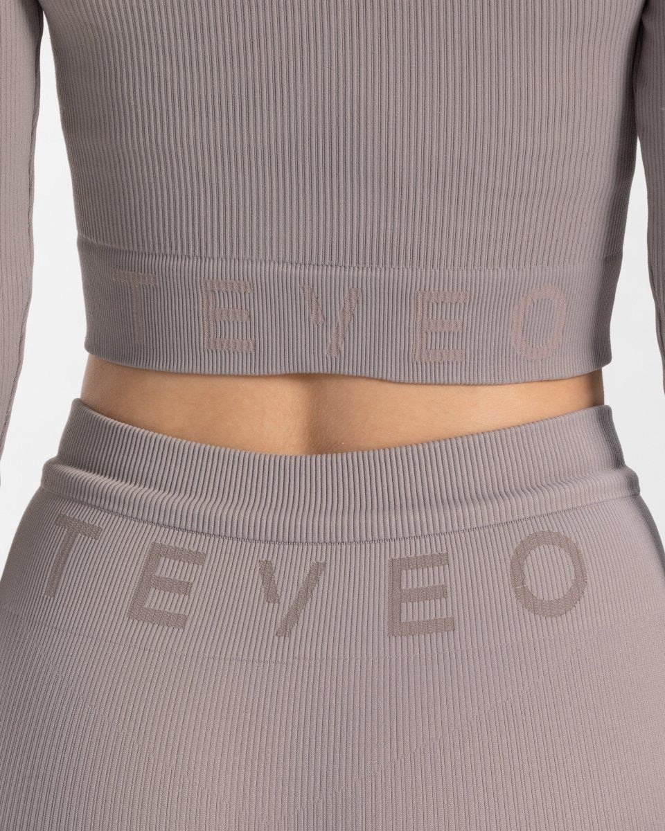 TEVEO Žebrovaný Zip Jackets Stone | GHBD-98045