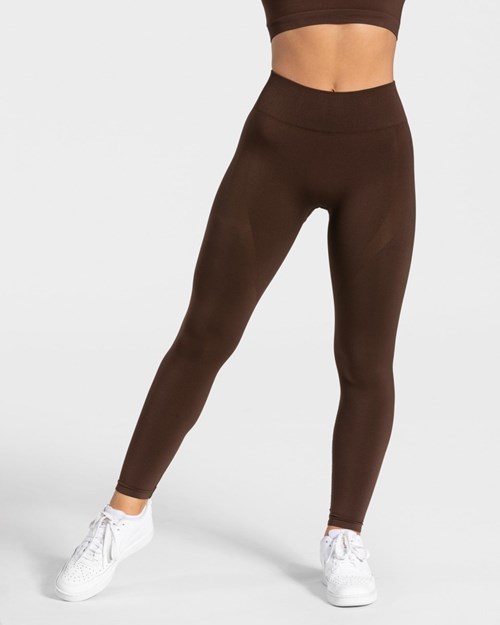 TEVEO Charming Scrunch Leggings Braun | OSJZ-15930