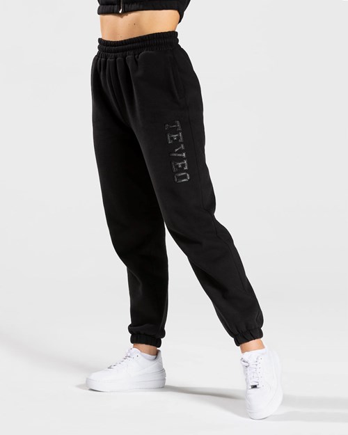 TEVEO College Oversized Jogger Černé | NAER-69184