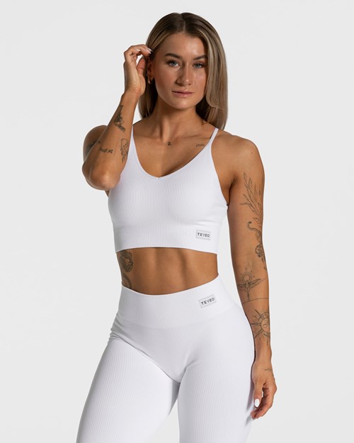 TEVEO Elegantní Cross Top Bílé | DCQV-74269