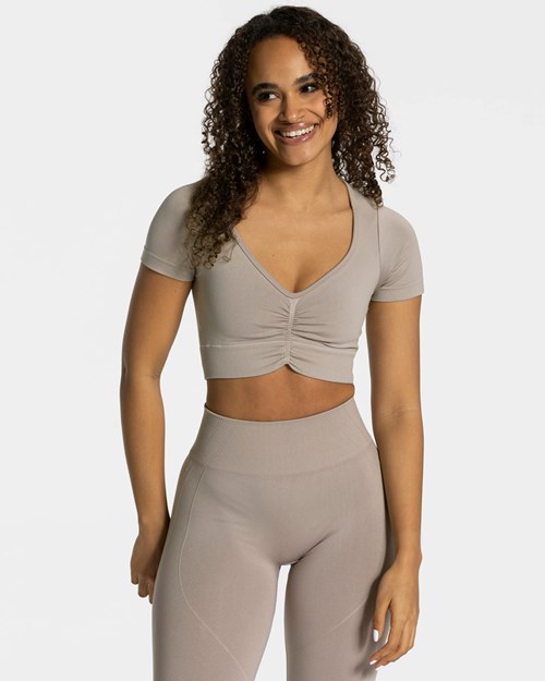 TEVEO Focus Crop Top Dust | OIZH-15048