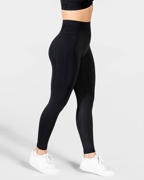 TEVEO Focus Scrunch Leggings Černé | MHWK-48620