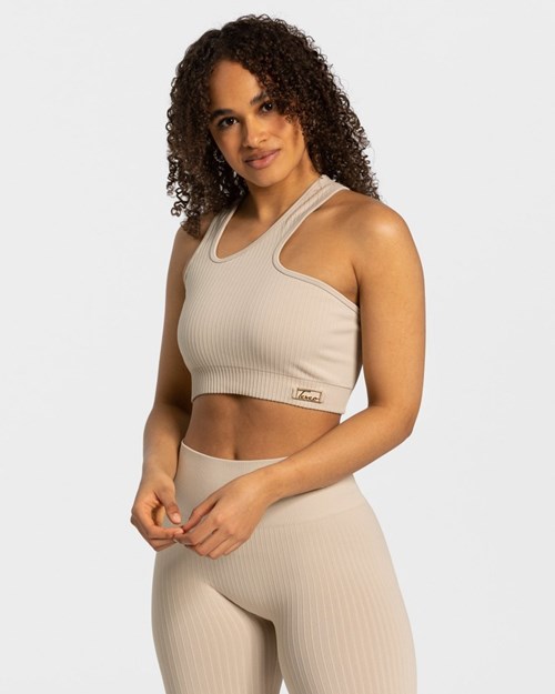 TEVEO Golden Asymmetric Top Béžový | YUFQ-32946
