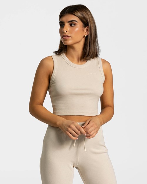 TEVEO Lounge Crop Top Béžový | OFBL-26150