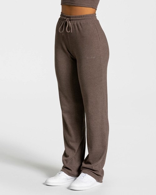 TEVEO Lounge Pants Tmavě Hnědé | MAJX-61425