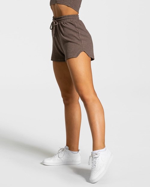 TEVEO Lounge Shorts Tmavě Hnědé | BWOU-17602