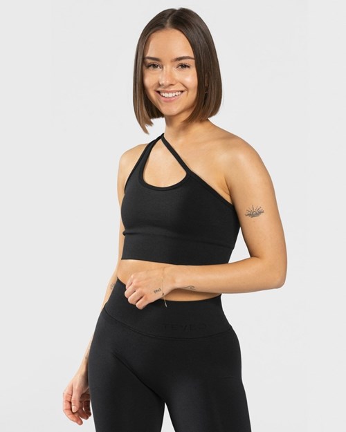 TEVEO Sassy One Shoulder Bh Černé | TIHA-53094