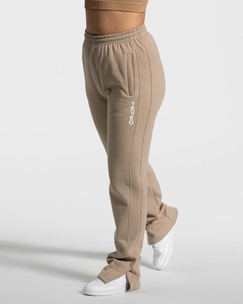 TEVEO Sassy Slit Jogger Béžový | OXET-48935