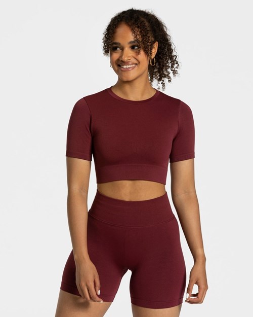 TEVEO Sensation Crop Top Červené | GAEW-97016