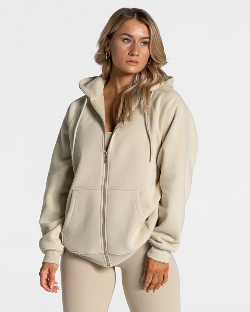 TEVEO Statement Oversized Jackets Sand | VUPJ-91230