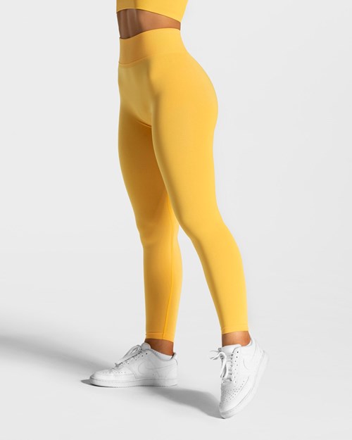 TEVEO Statement Scrunch Leggings Žluté | CYPN-19054
