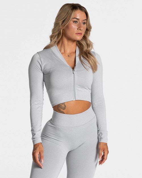 TEVEO Statement Zip Jackets Světle Šedé | IHFK-48152