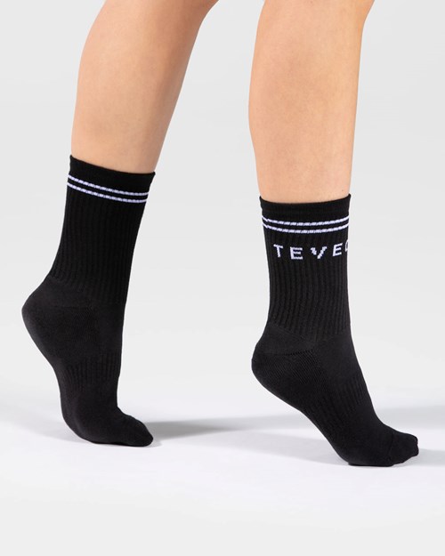 TEVEO TEVEO Crew Socken (2er) Černé | RJDU-21389