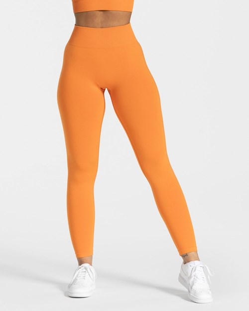 TEVEO Timeless Scrunch Leggings Oranžové | RSXO-49038
