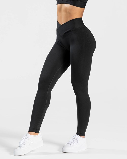 TEVEO V-Shape Leggings Černé | ETXA-82635